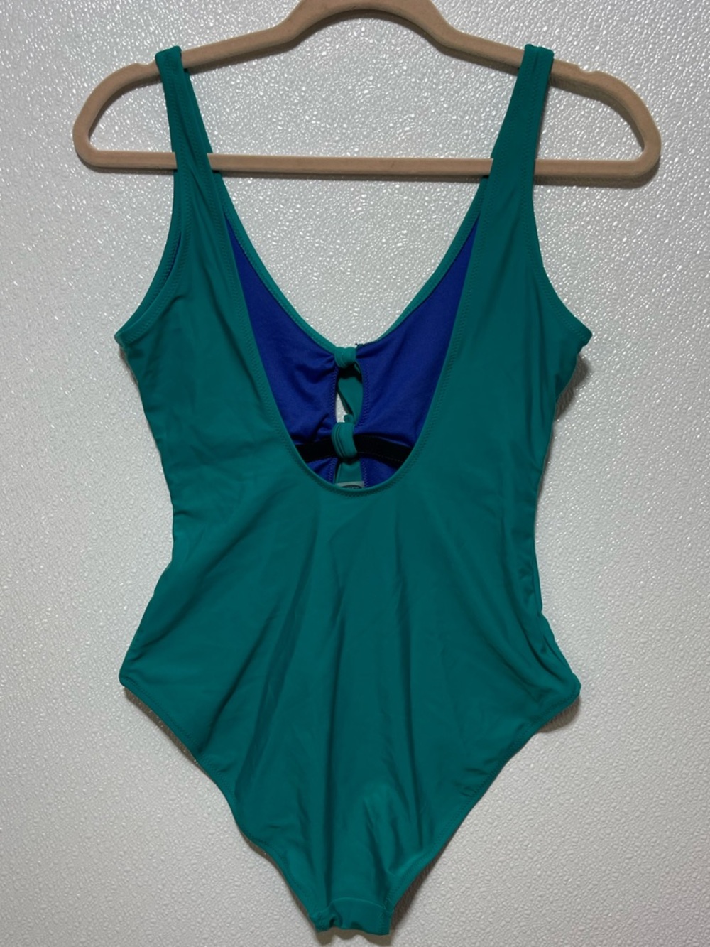 5/$25 Old Navy Teal One-Piece Swimsuit with Front Ties - Picture 4 of 6